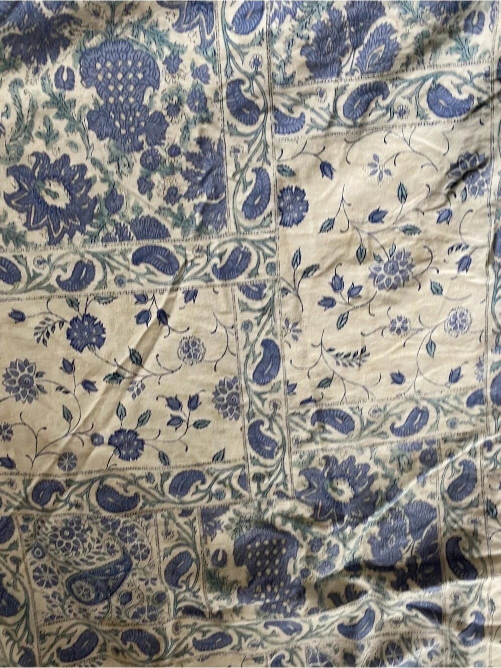 Lauren Ralph Lauren Callen Floral Blue Cream Botanical King 106x88 Duvet Cover